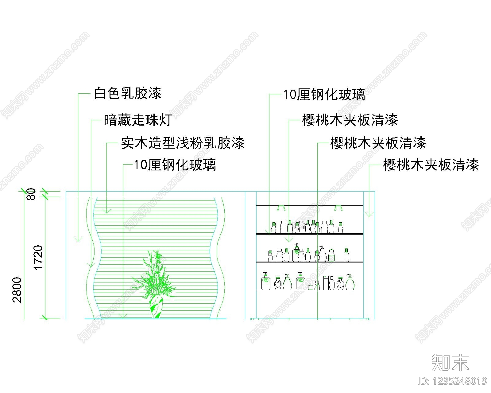 柜子cad施工图下载【ID:1235248019】