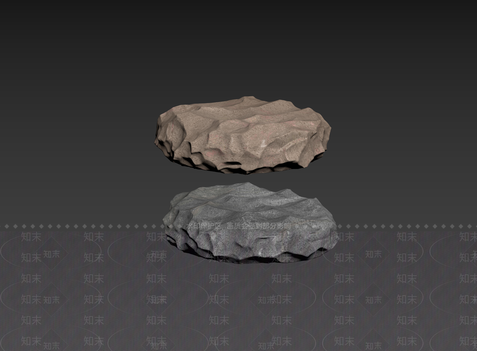侘寂石头3D模型下载【ID:1235248437】