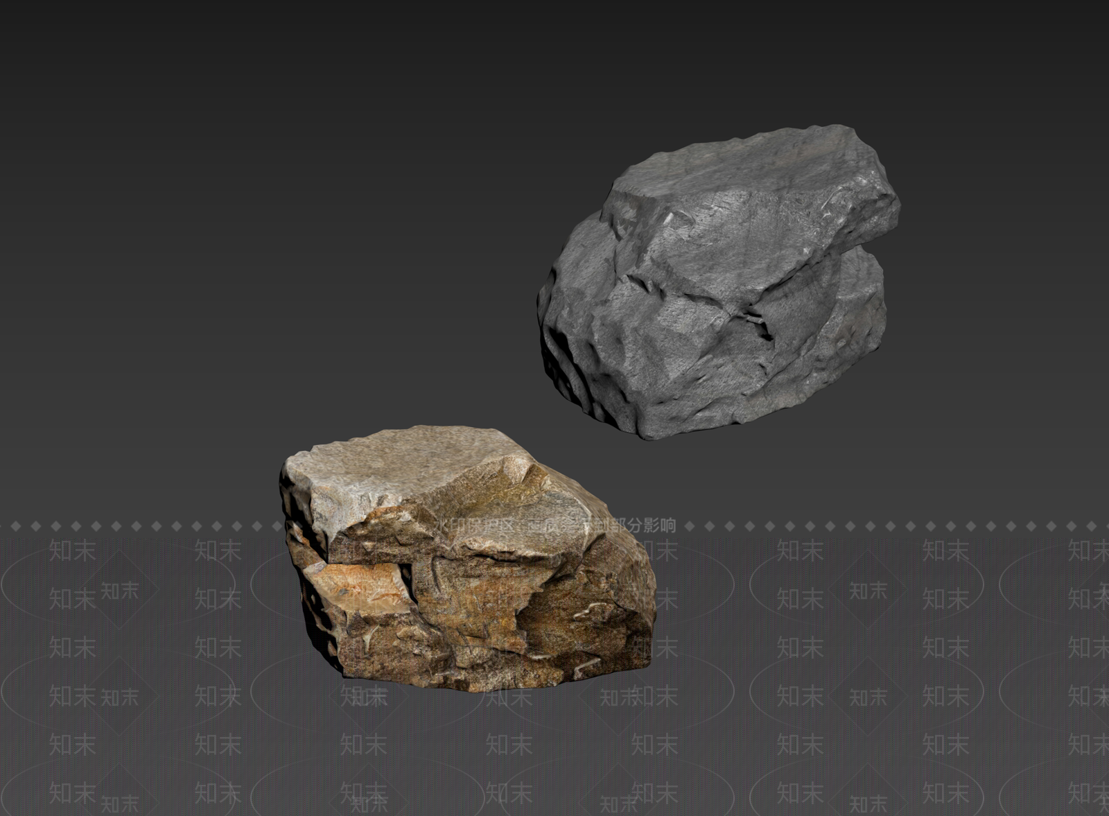 侘寂石头3D模型下载【ID:1235248584】