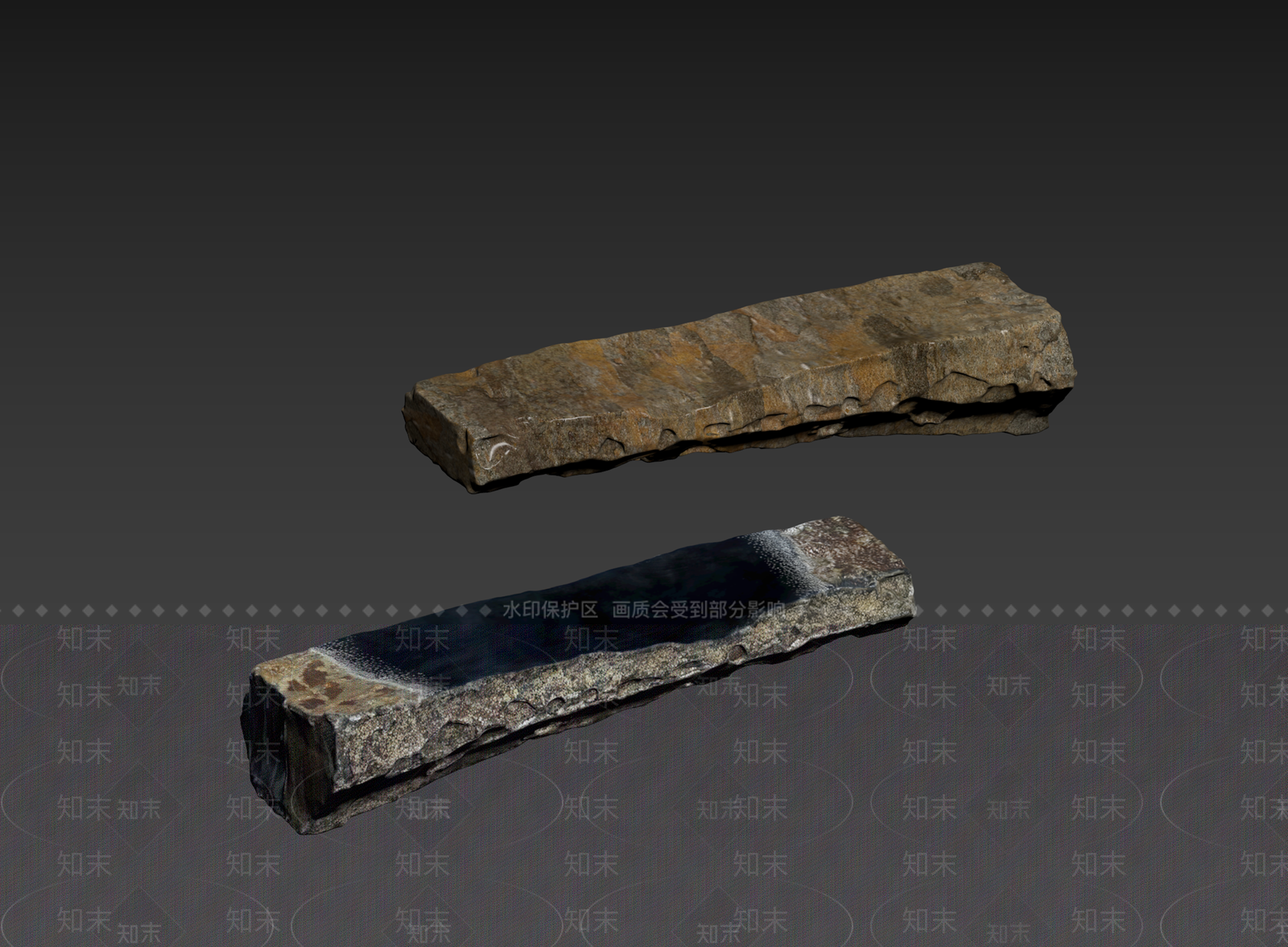 侘寂石头3D模型下载【ID:1235248616】