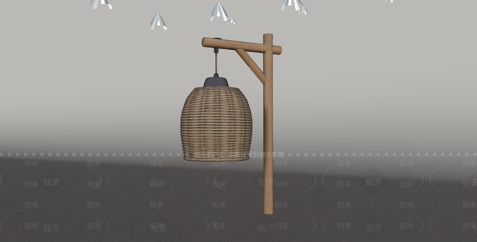 原木风户外落地灯SU模型下载【ID:1235250638】