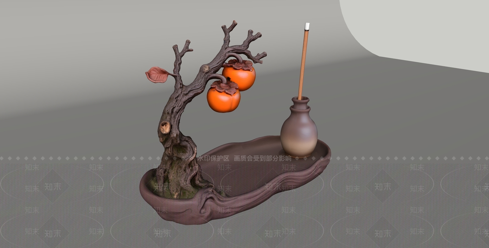 新中式雕塑摆件SU模型下载【ID:1235252649】