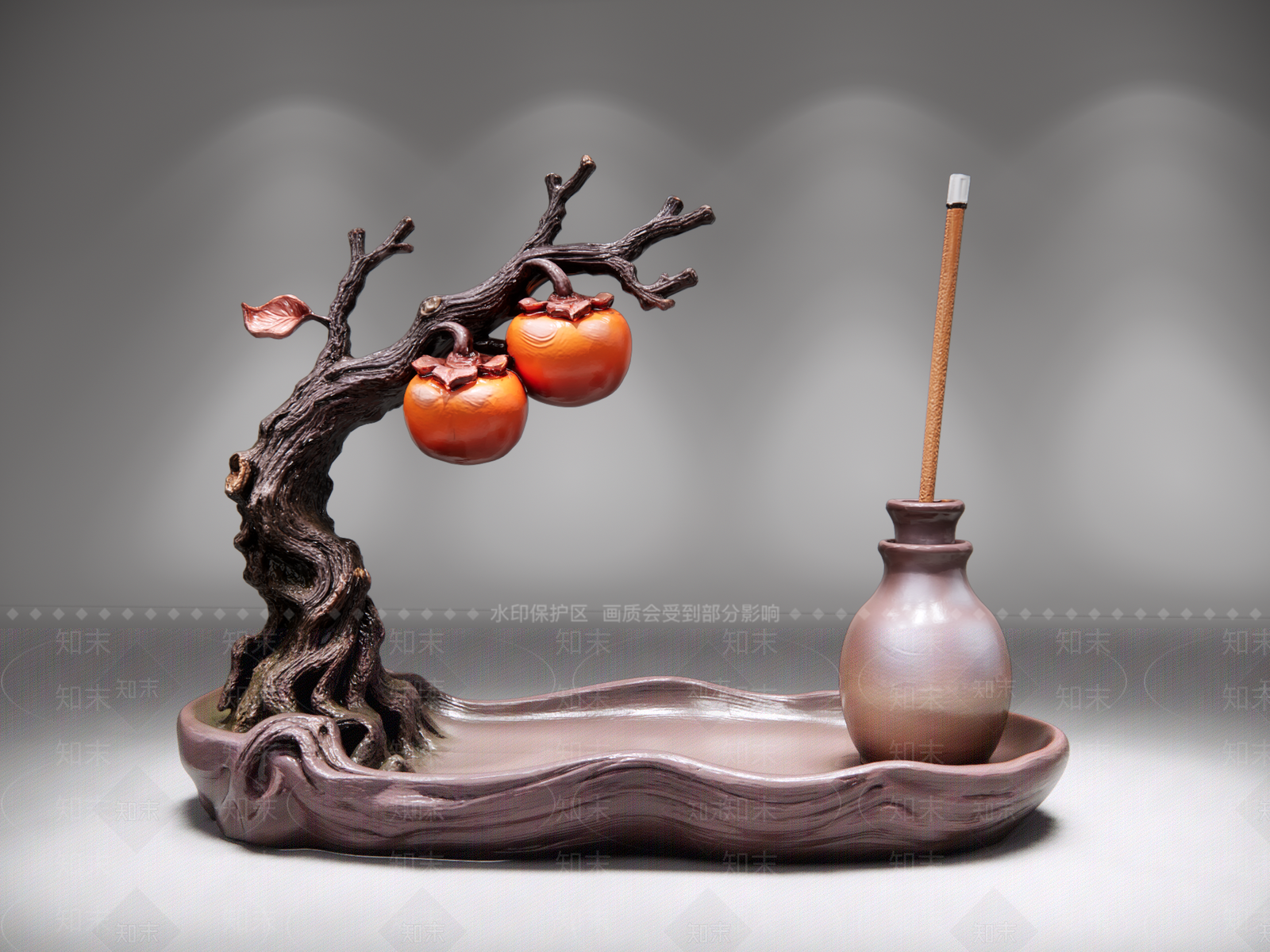 新中式雕塑摆件SU模型下载【ID:1235252649】