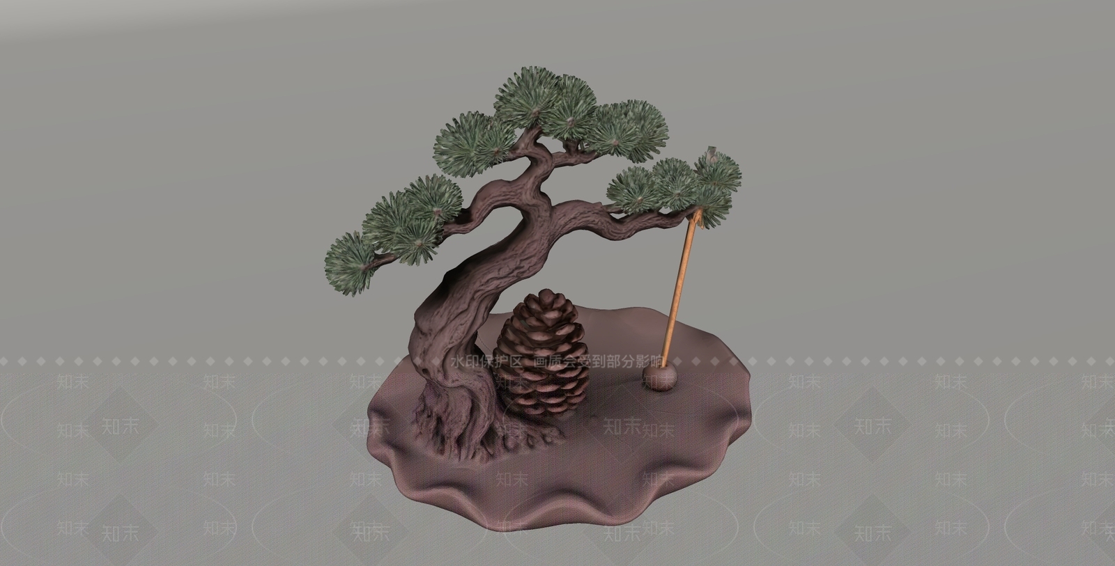 中式雕塑摆件SU模型下载【ID:1235252882】