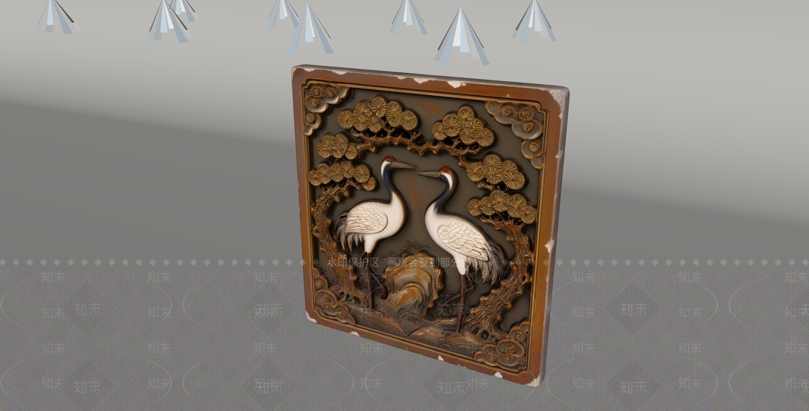中式雕塑摆件SU模型下载【ID:1235252905】