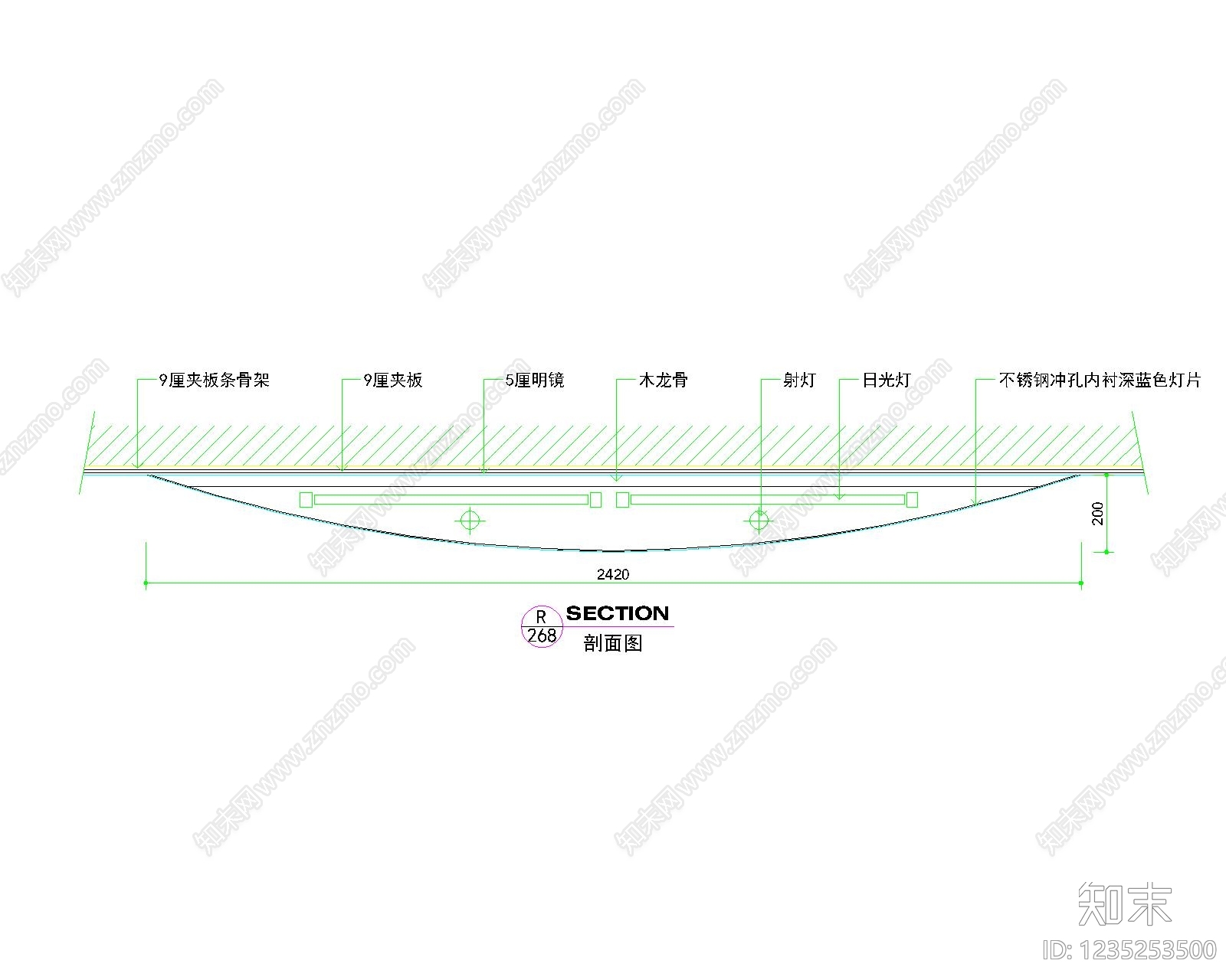 灯具图库cad施工图下载【ID:1235253500】