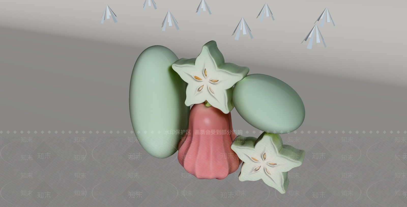 现代雕塑摆件SU模型下载【ID:1235253621】
