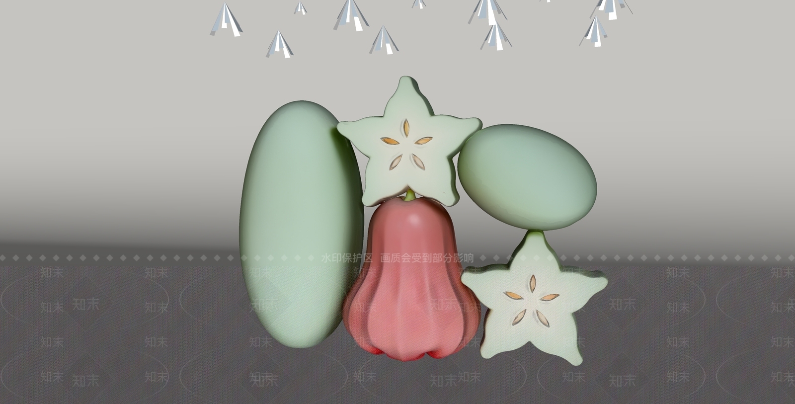 现代雕塑摆件SU模型下载【ID:1235253621】