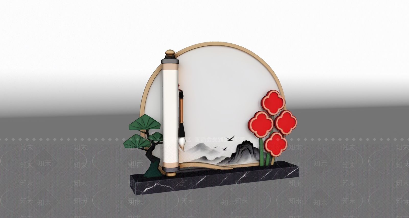 新中式其他摆件SU模型下载【ID:1235255725】