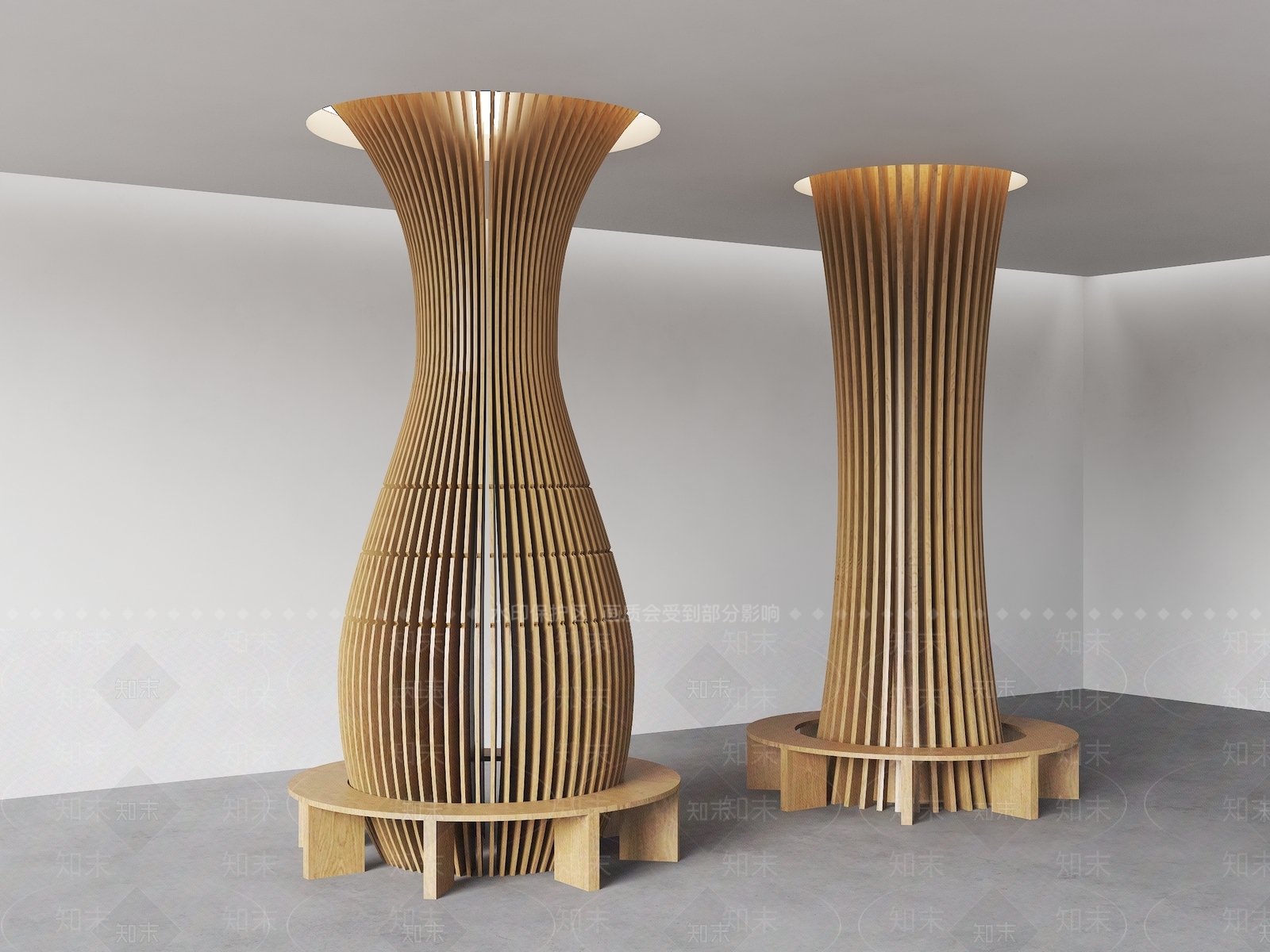 原木风柱子3D模型下载【ID:1235274410】
