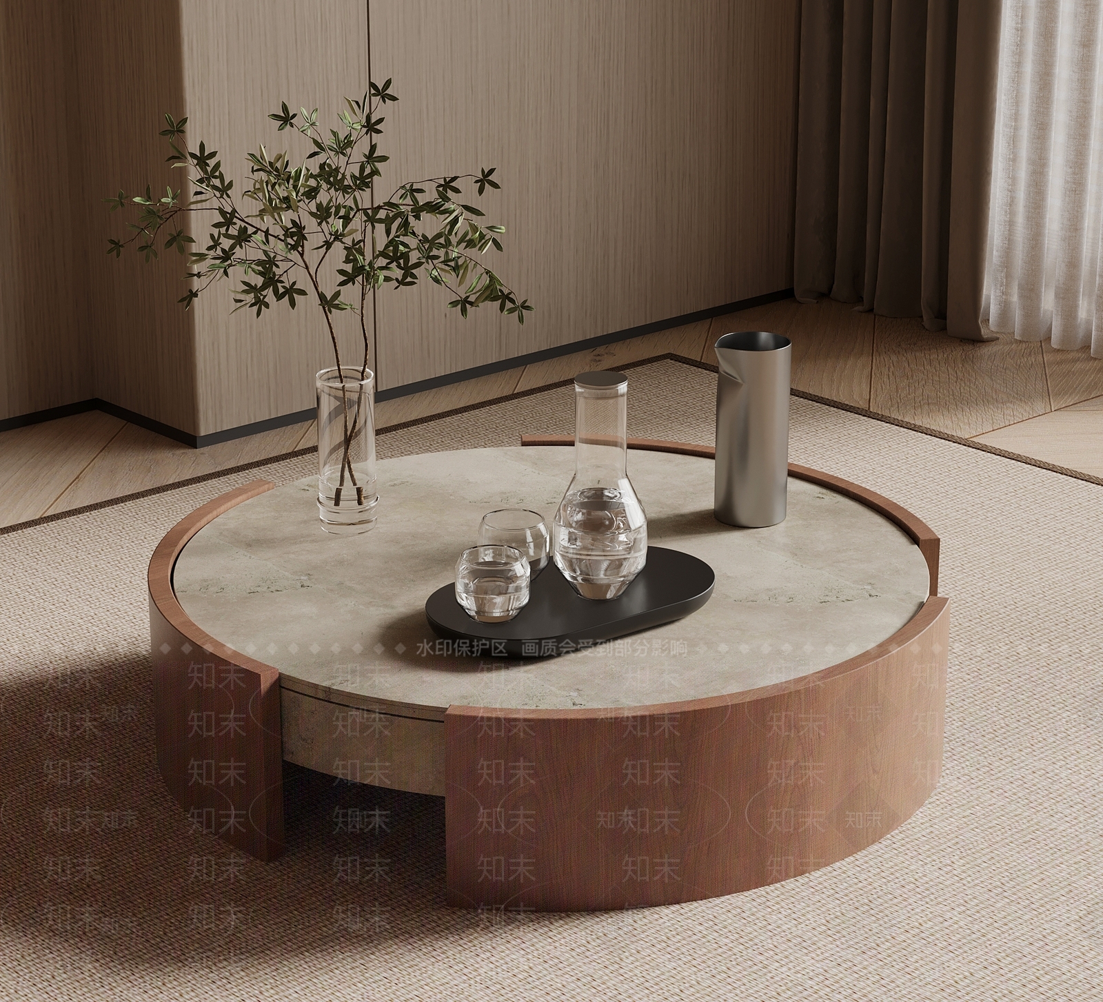 茶几SU模型下载【ID:1235276986】