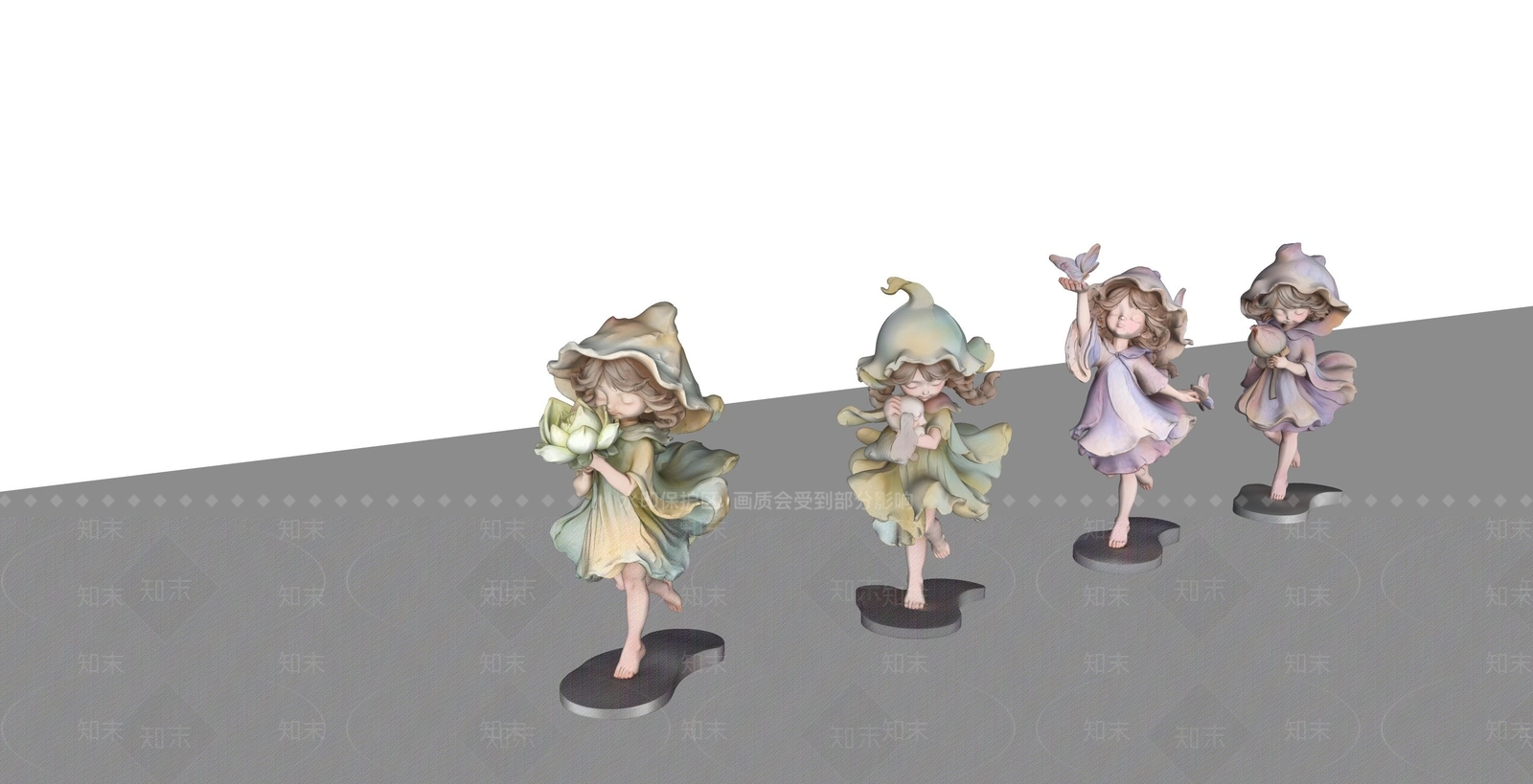 奇幻雕塑摆件SU模型下载【ID:1235279313】