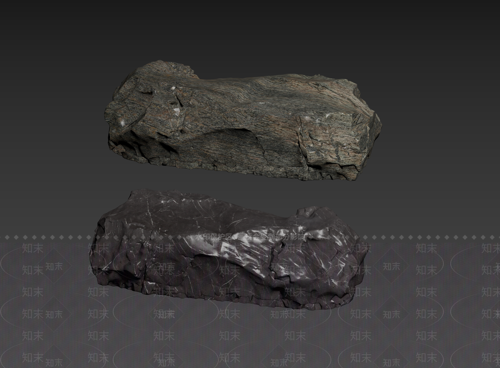 工业风石头3D模型下载【ID:1235280932】