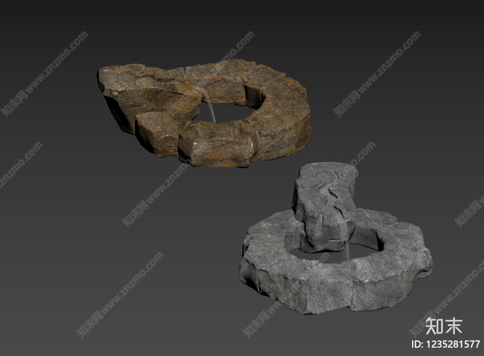 禅意石头3D模型下载【ID:1235281577】