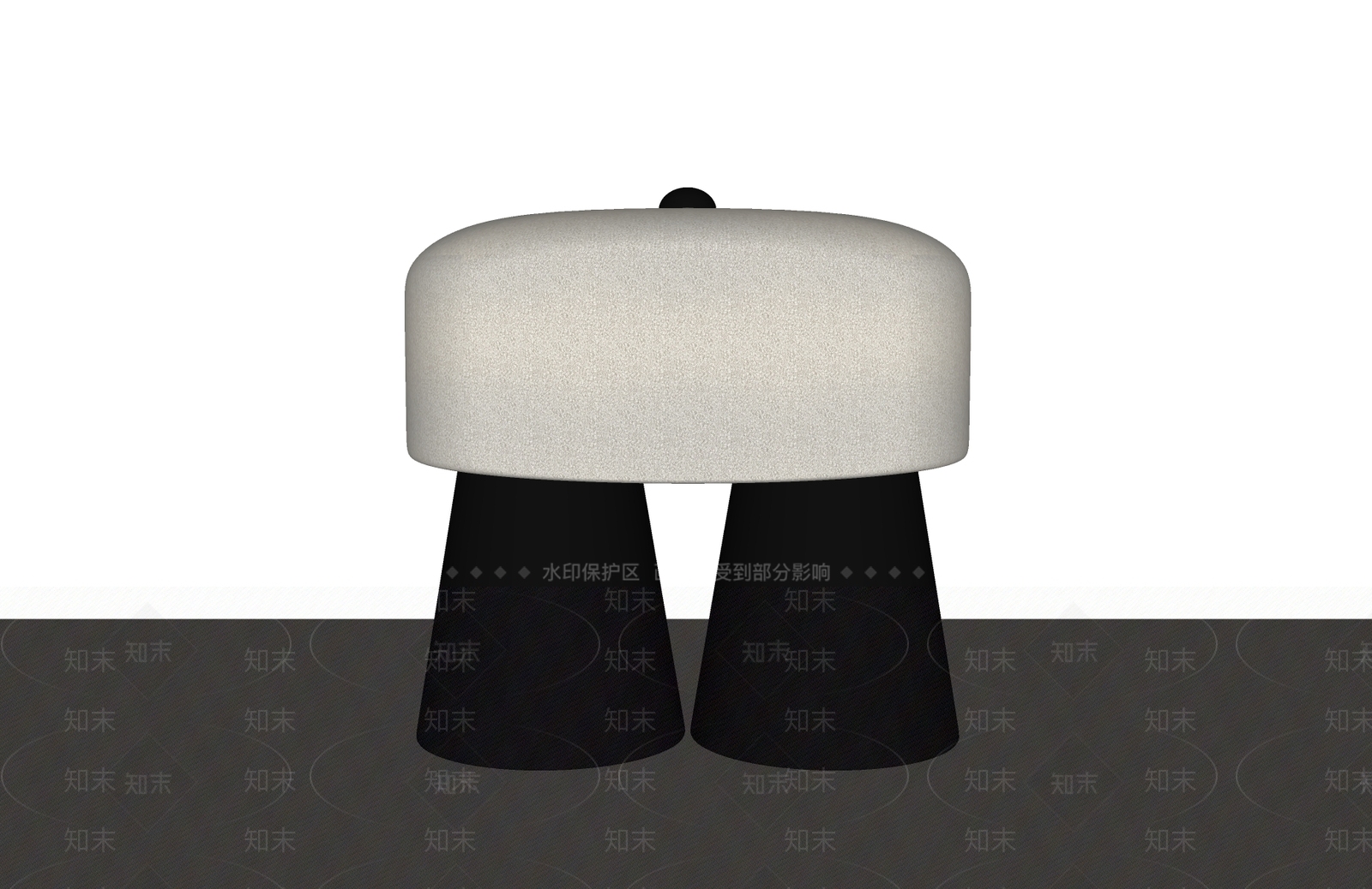 意式极简沙发凳SU模型下载【ID:1235281719】