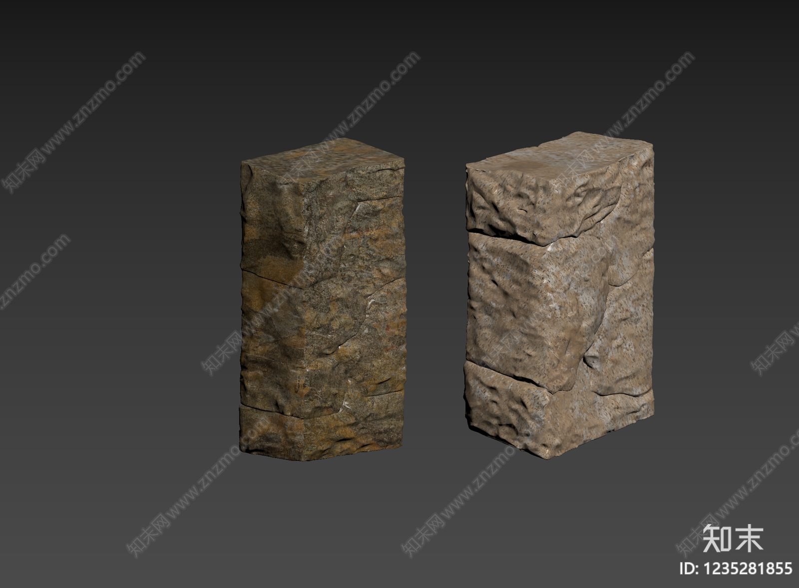 侘寂石头3D模型下载【ID:1235281855】