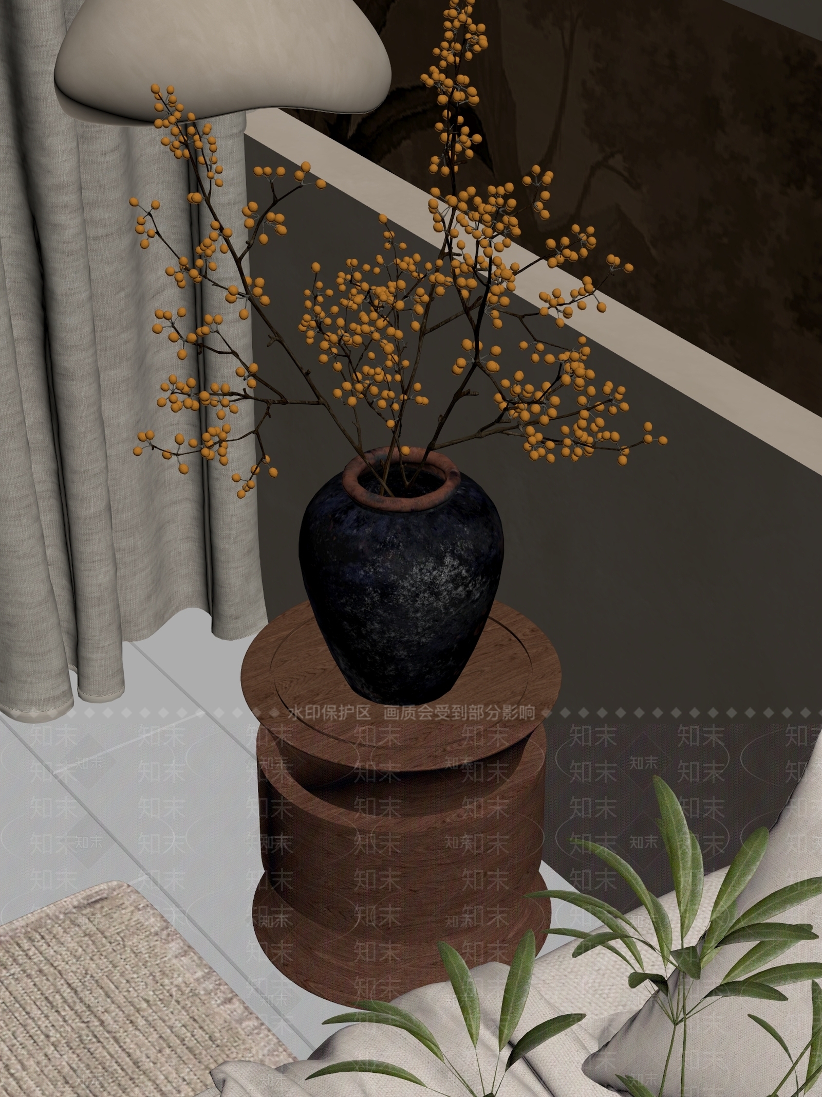 中古风花艺SU模型下载【ID:1235284200】