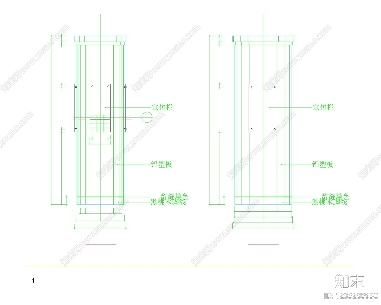 柜子cad施工图下载【ID:1235288950】