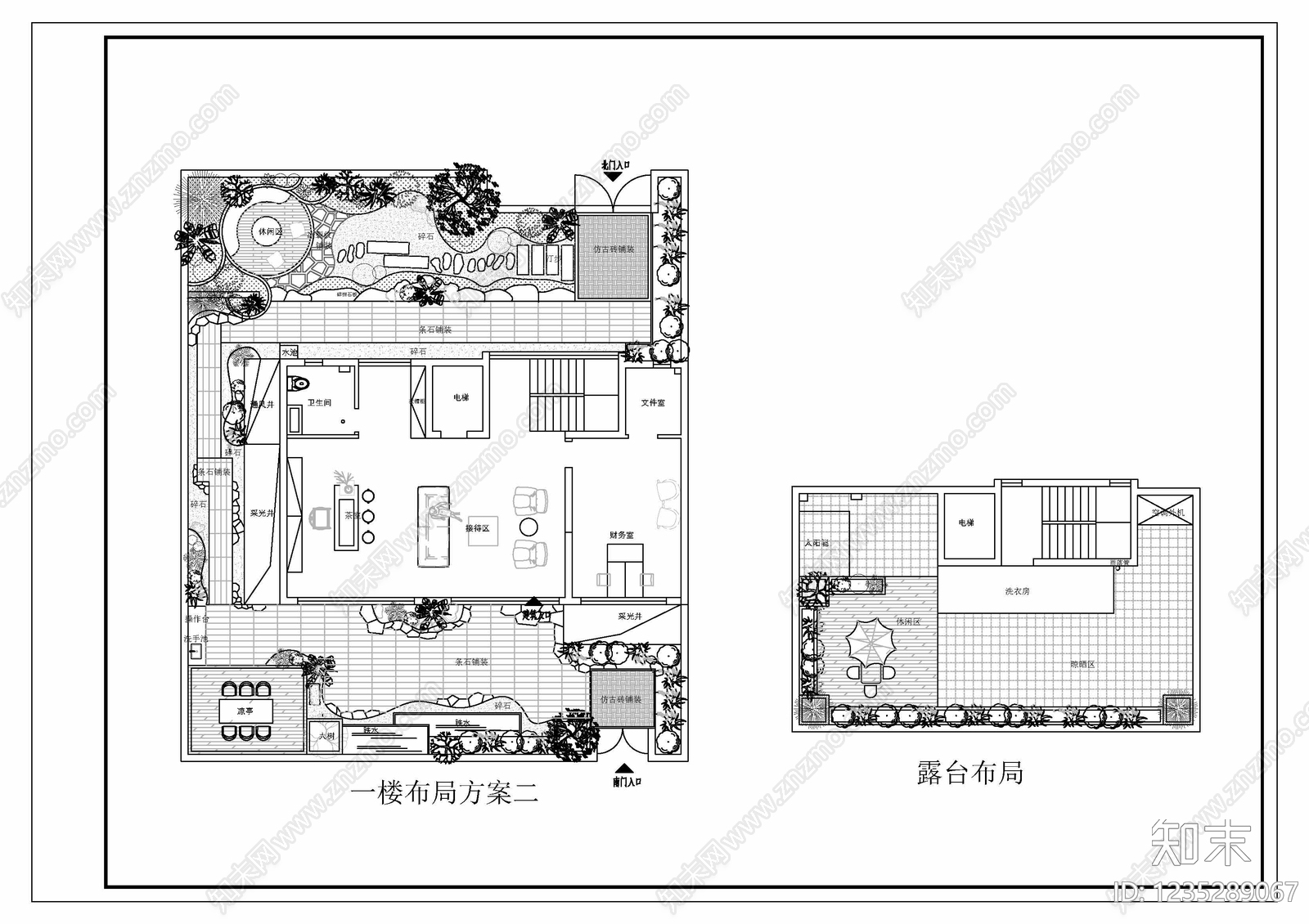 庭院cad施工图下载【ID:1235289067】