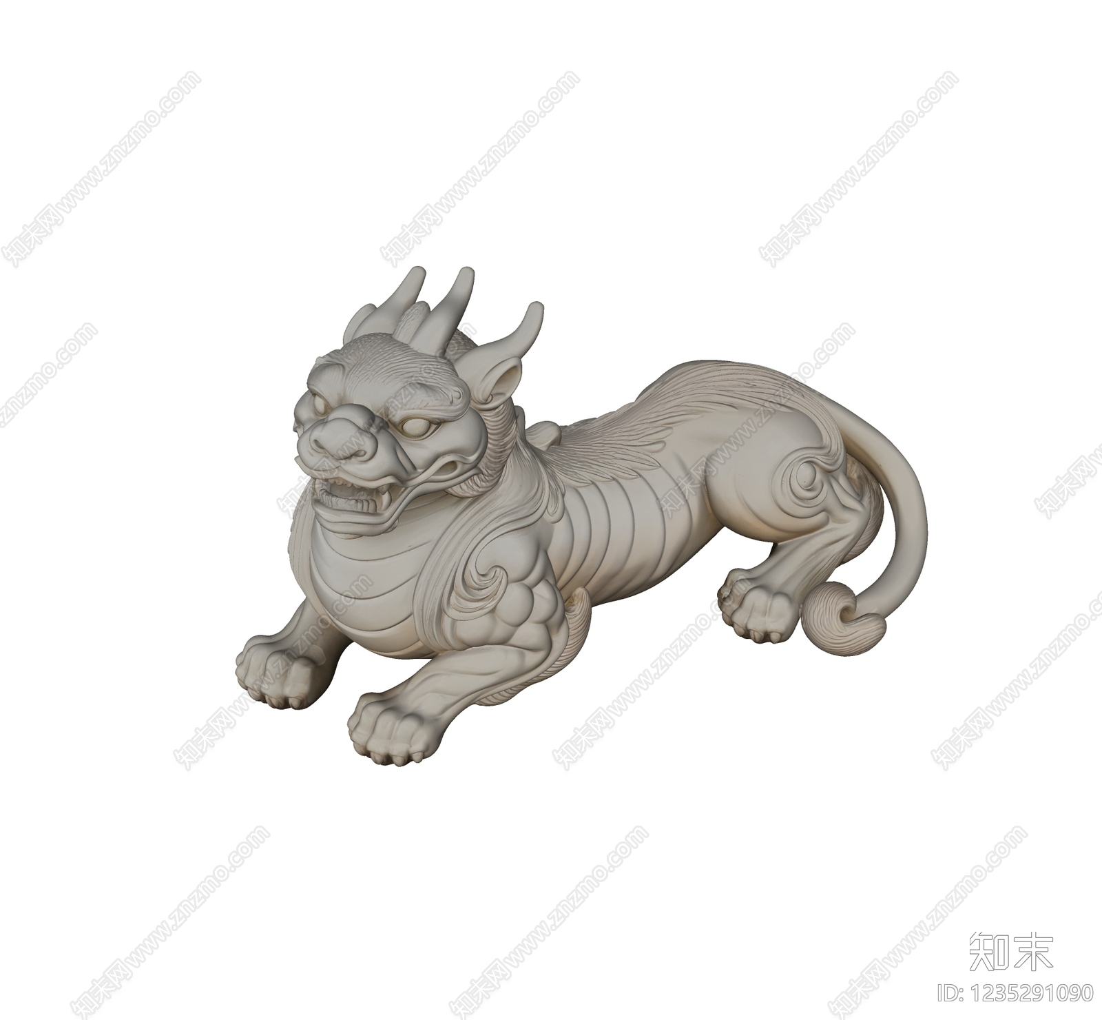 中式雕塑摆件SU模型下载【ID:1235291090】