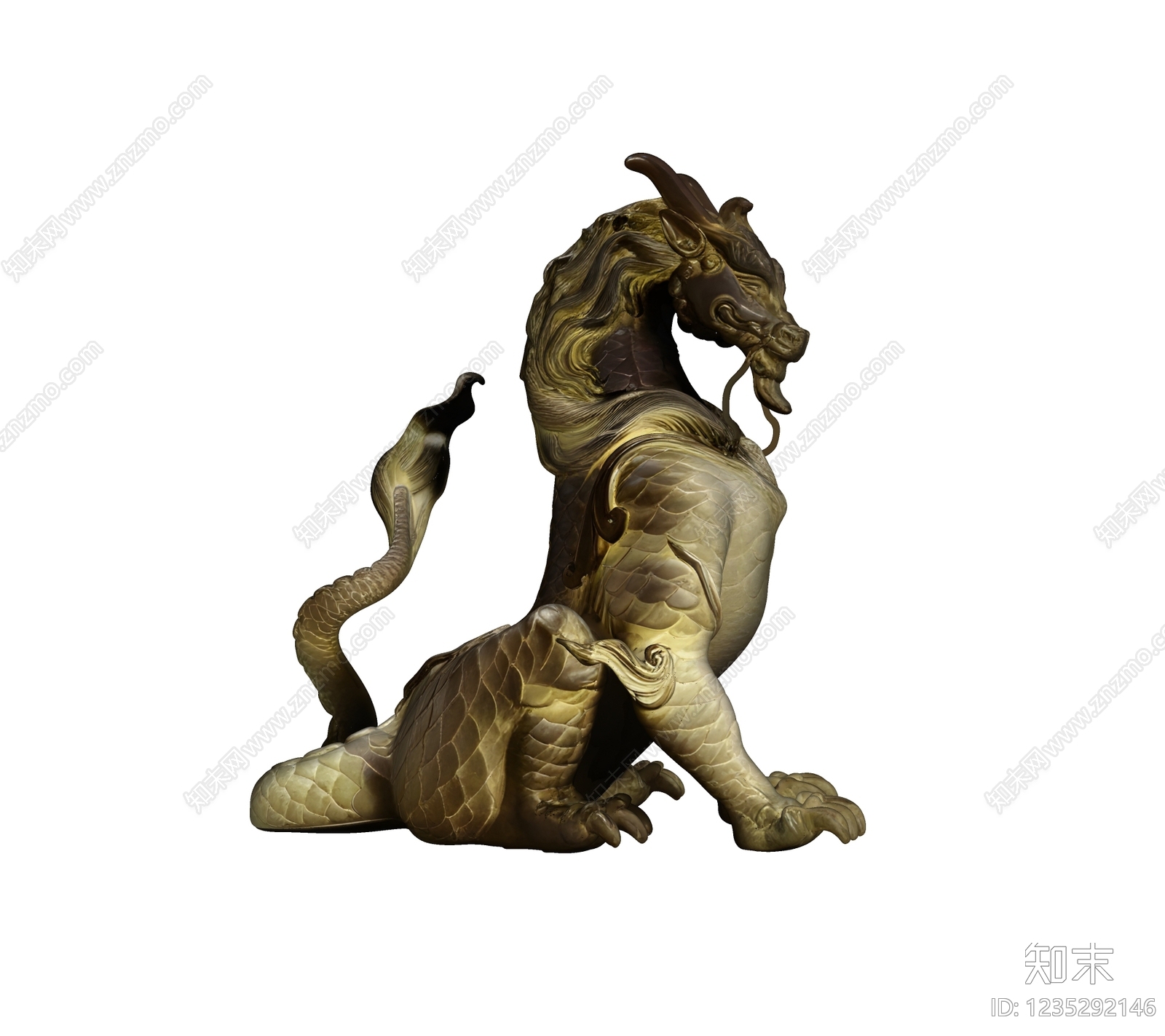 中式雕塑摆件SU模型下载【ID:1235292146】