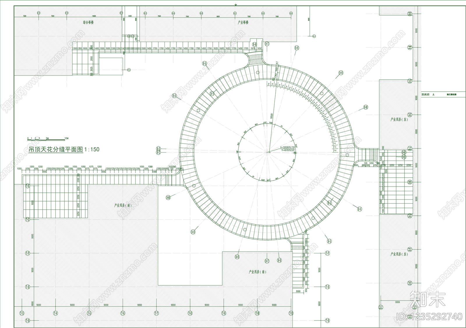 办公楼建筑cad施工图下载【ID:1235292740】