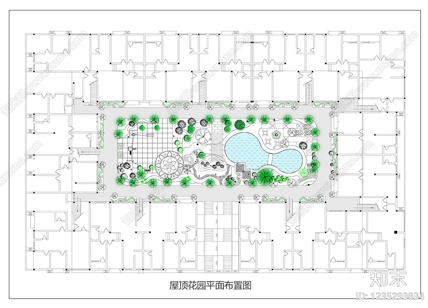 屋顶花园CAD图纸