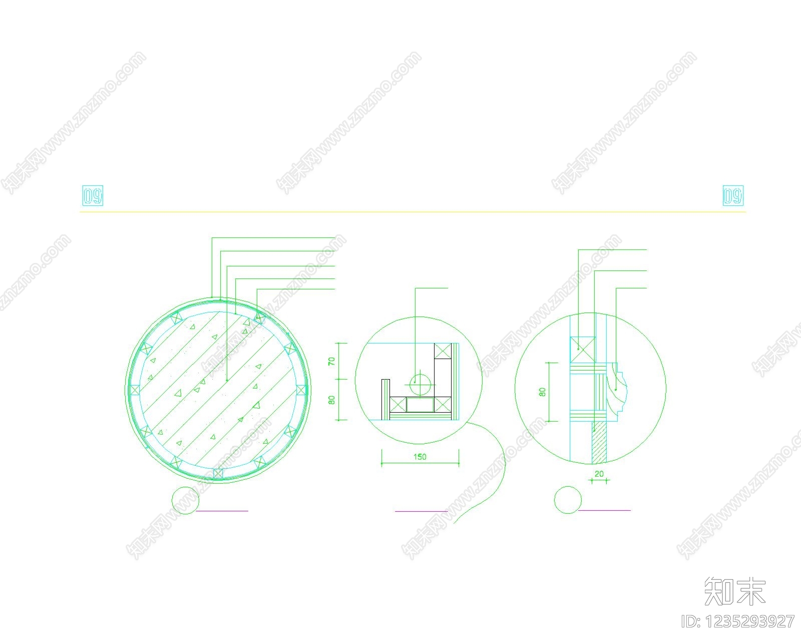 综合硬装构件图库cad施工图下载【ID:1235293927】