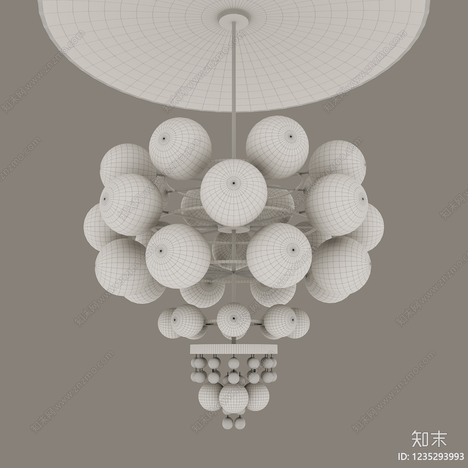 轻奢艺术吊灯SU模型下载【ID:1235293993】