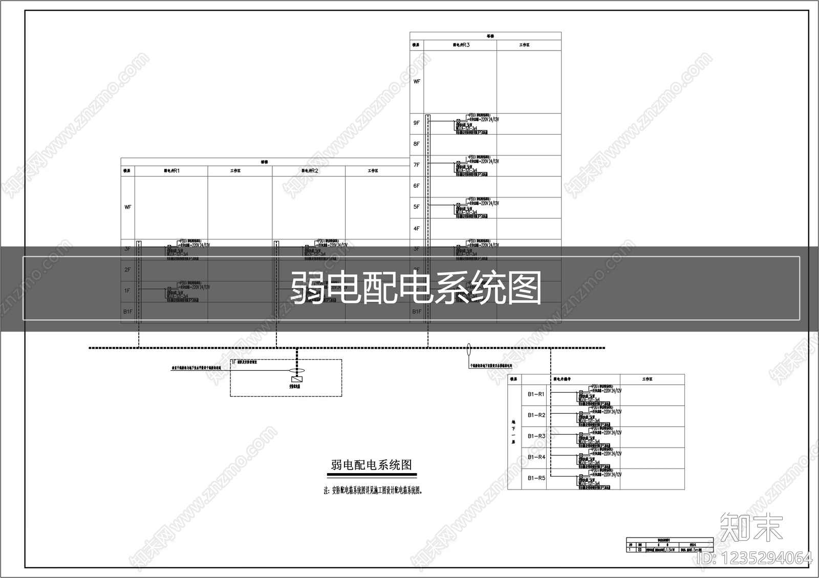 供配电系统cad施工图下载【ID:1235294064】