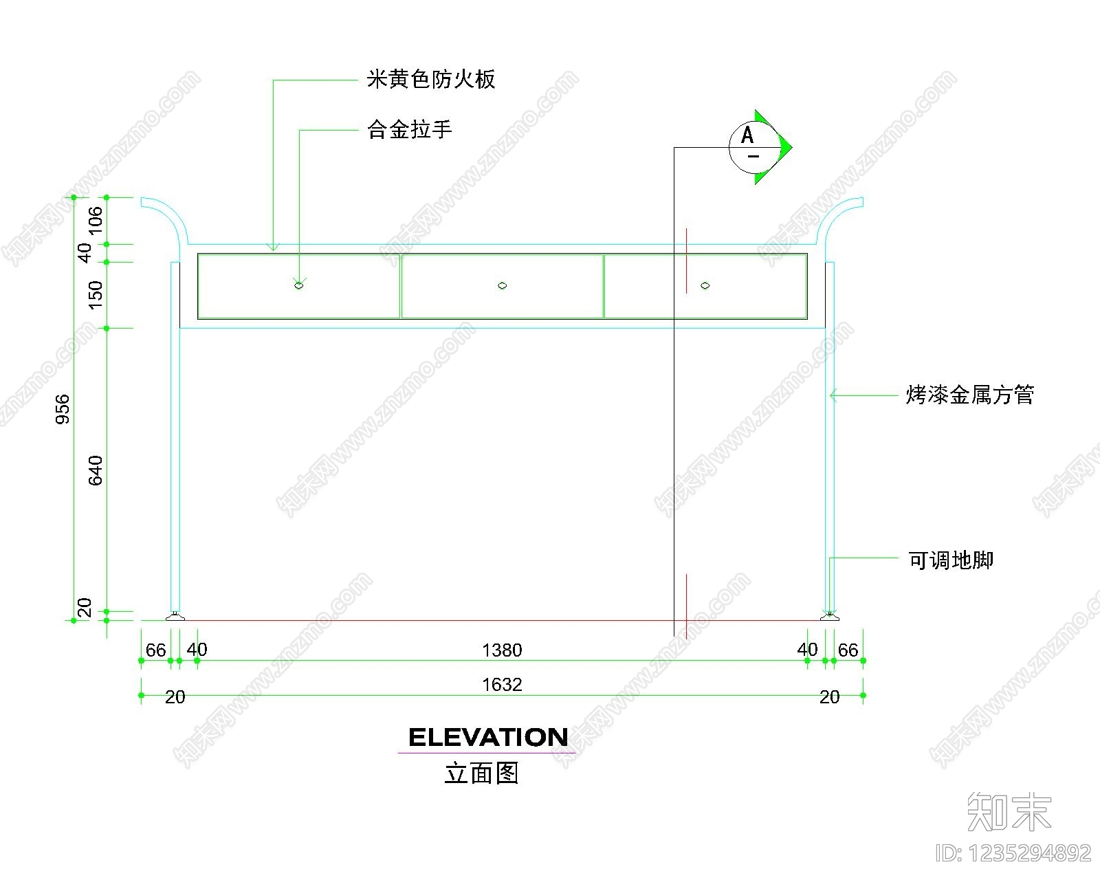 柜子cad施工图下载【ID:1235294892】
