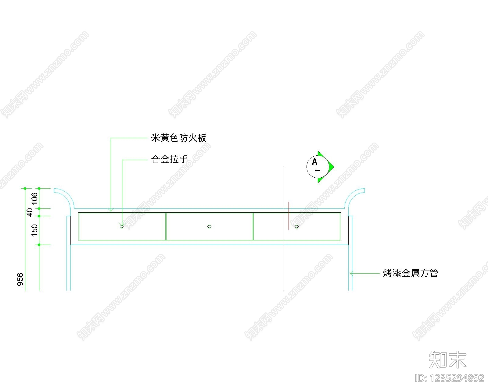 柜子cad施工图下载【ID:1235294892】