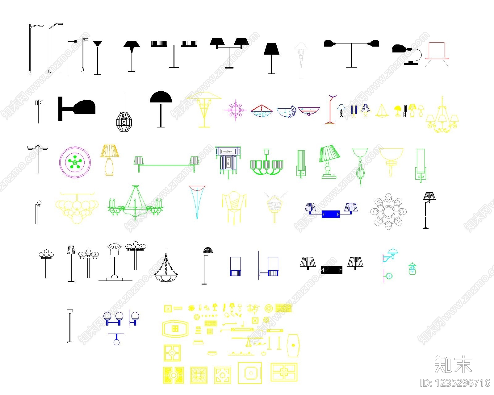 灯具图库CAD图纸