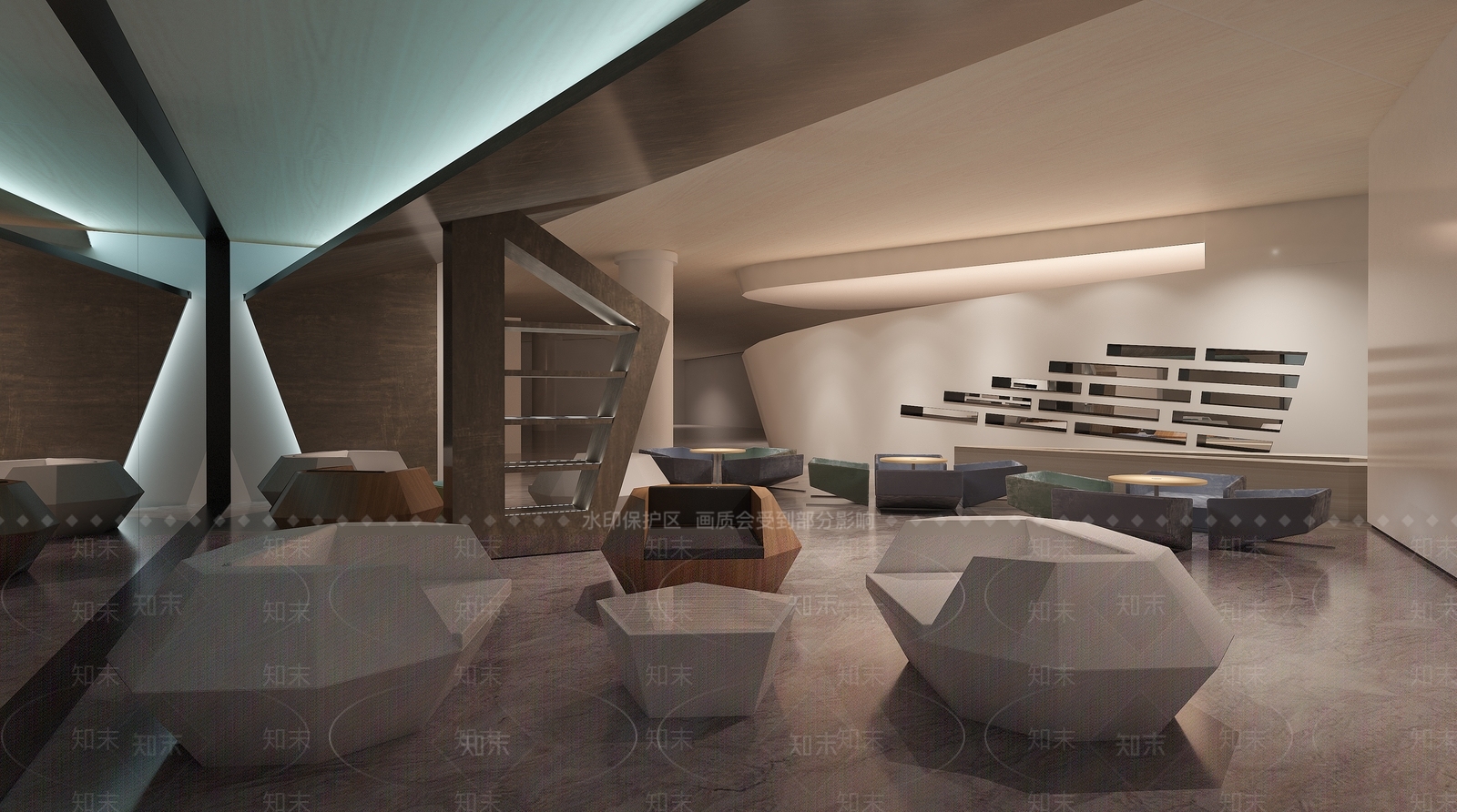 现代休息区3D模型下载【ID:1235301639】