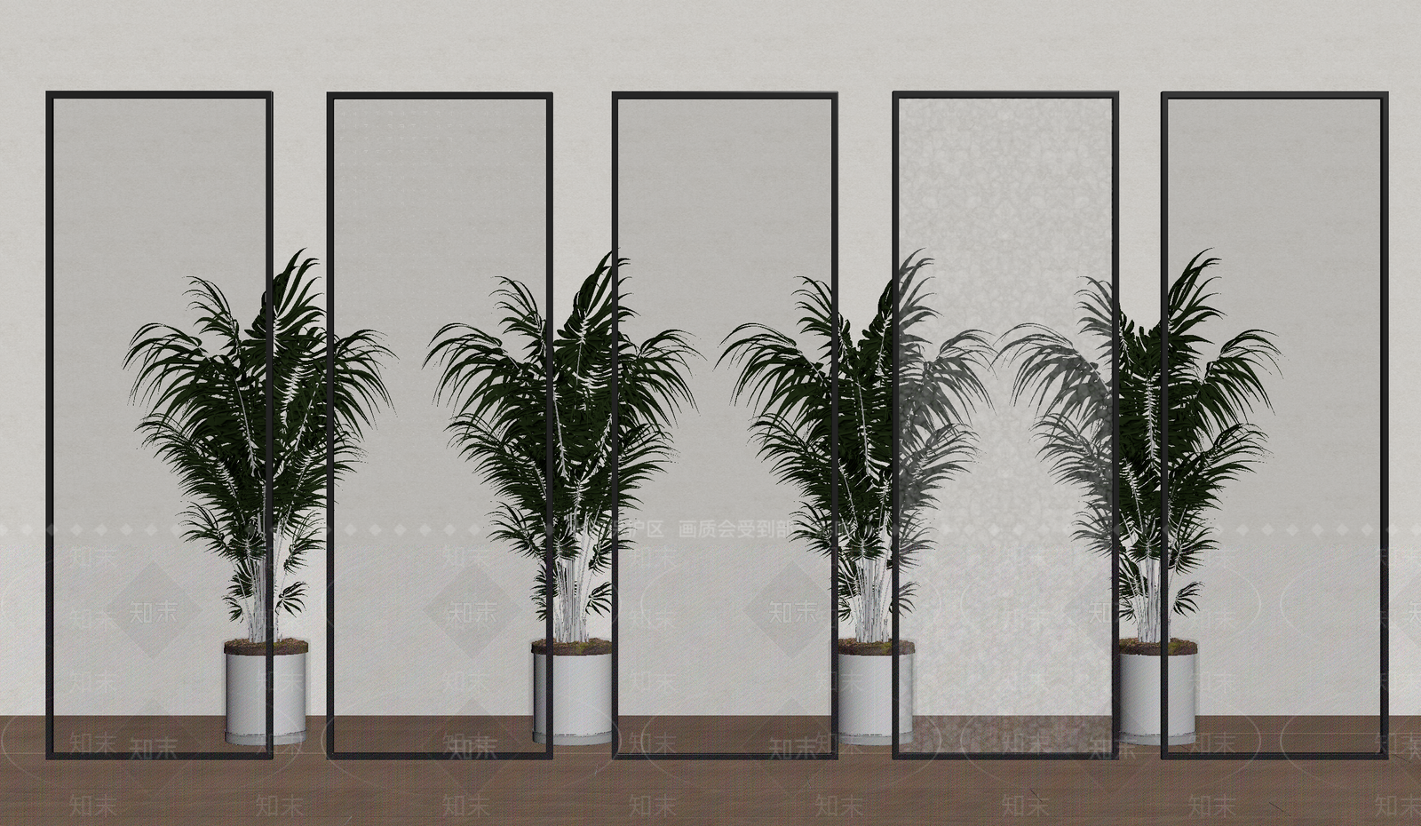 现代简约玻璃3D模型下载【ID:1235308097】