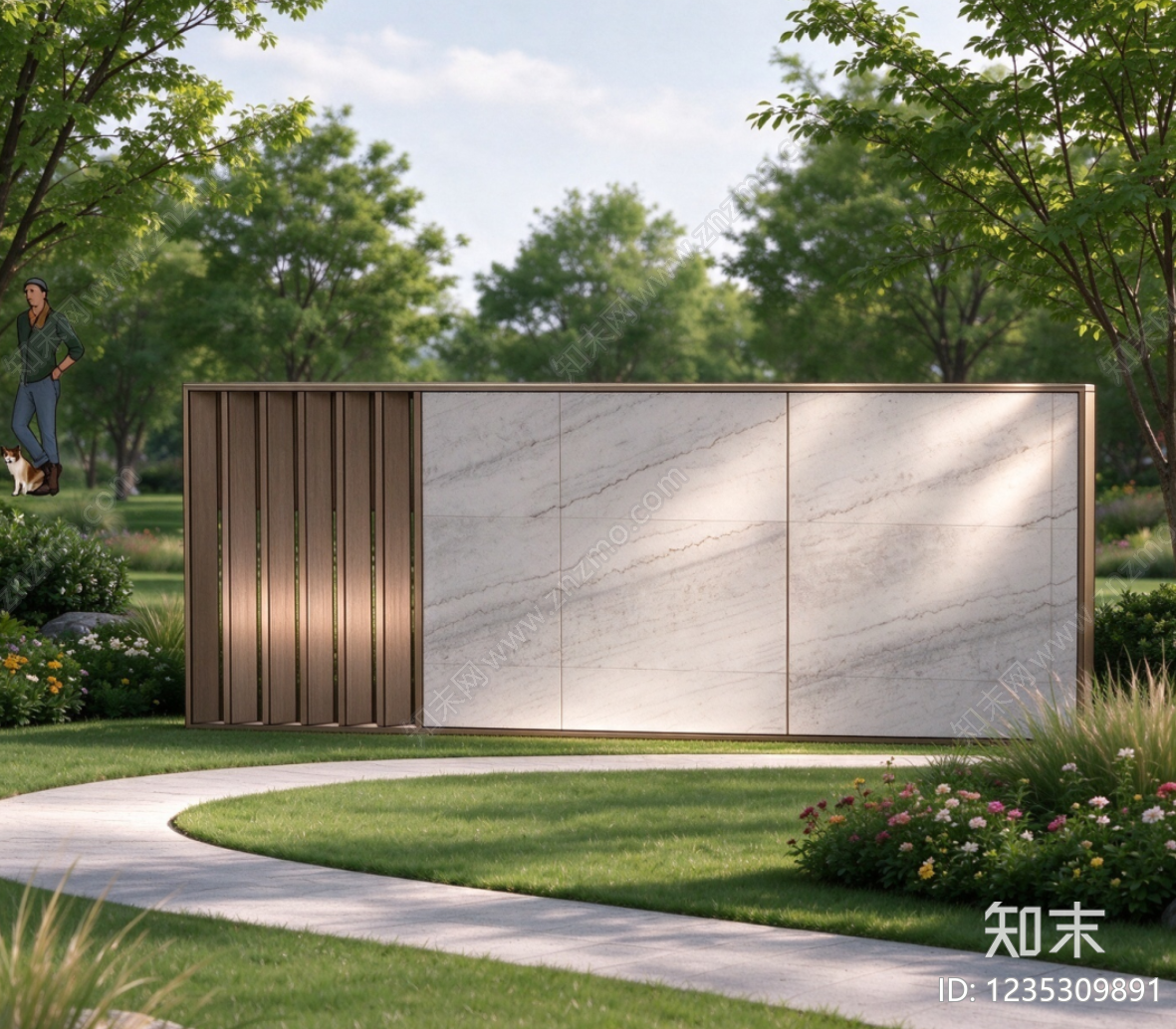 景墙cad施工图下载【ID:1235309891】