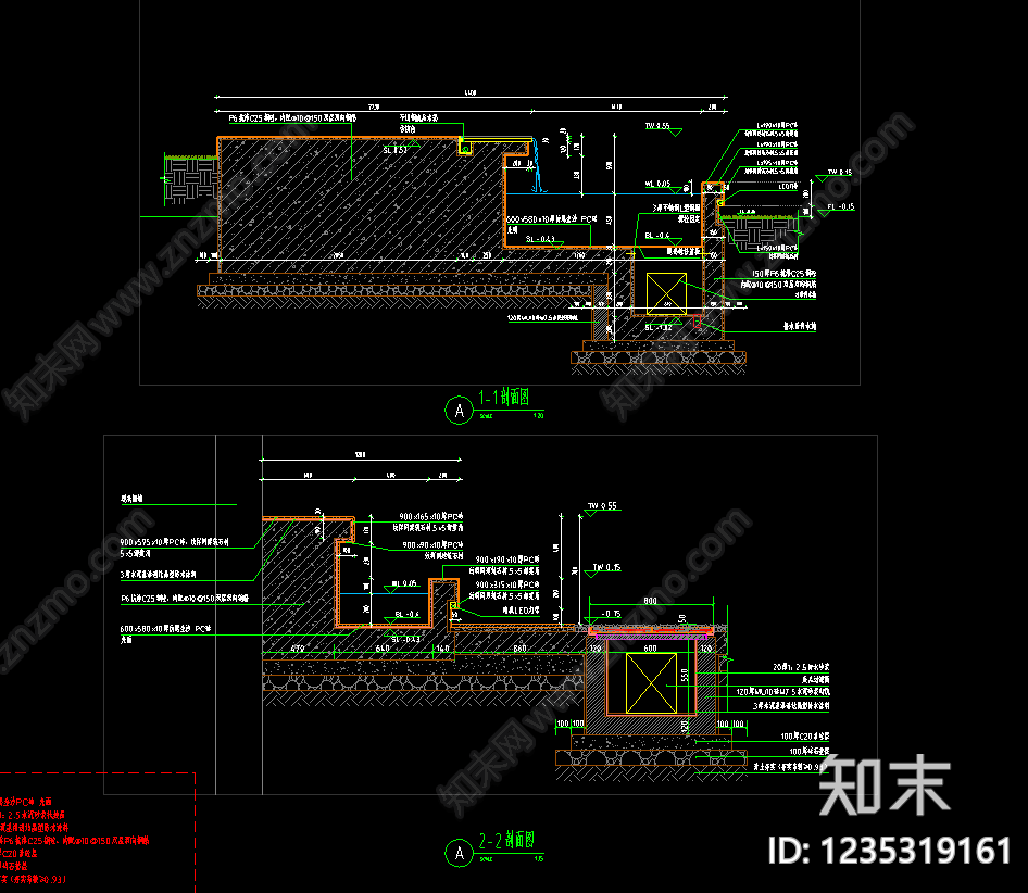 庭院cad施工图下载【ID:1235319161】