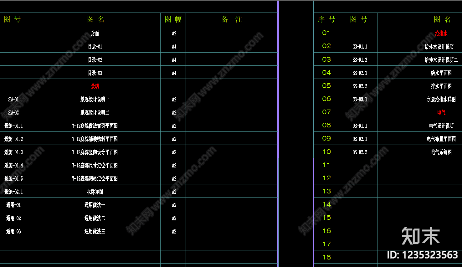 庭院cad施工图下载【ID:1235323563】