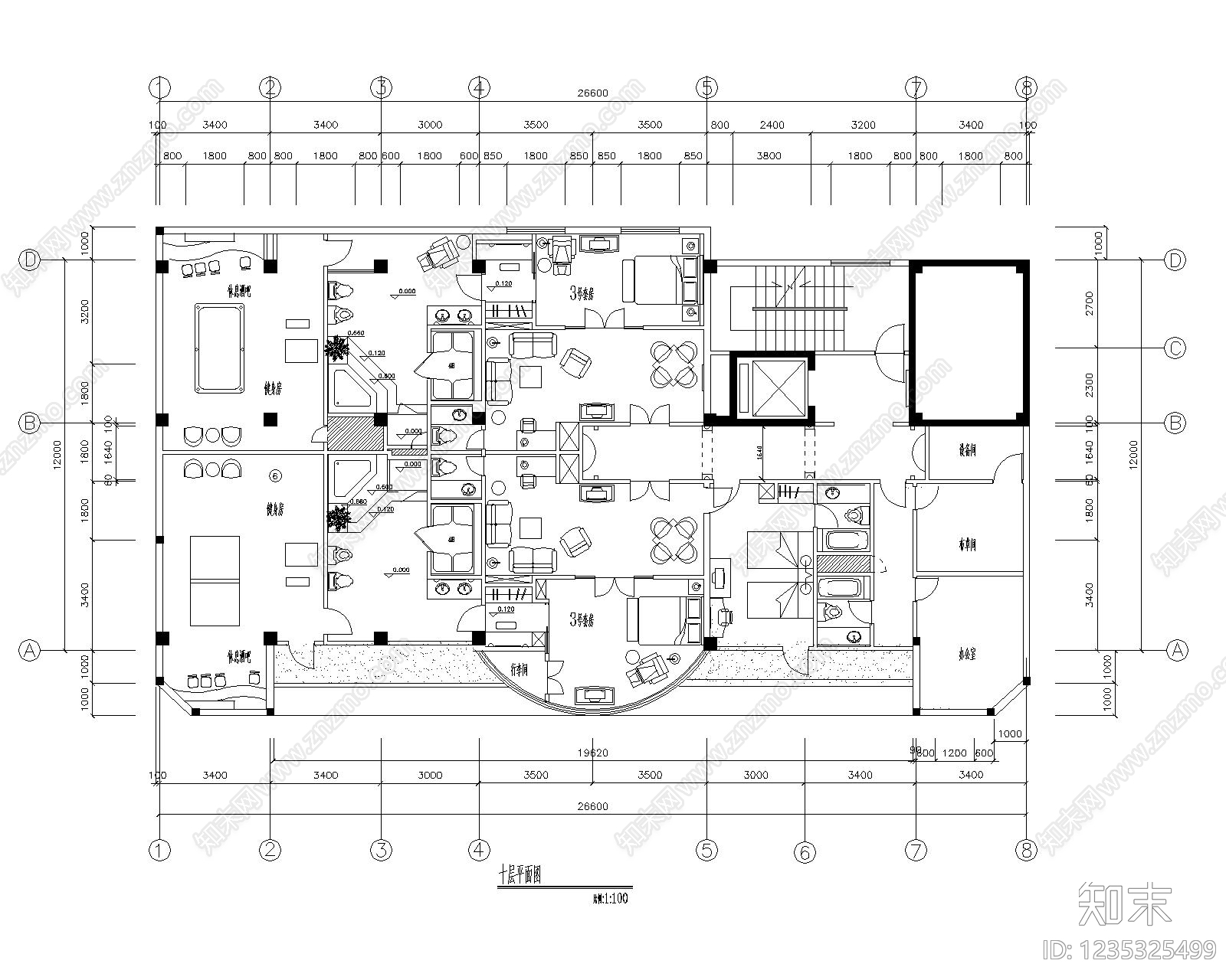 平面布置图cad施工图下载【ID:1235325499】