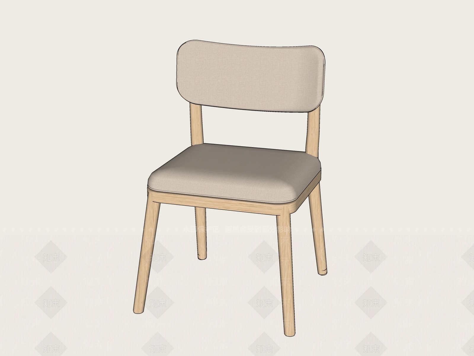 原木风餐椅SU模型下载【ID:1235331689】