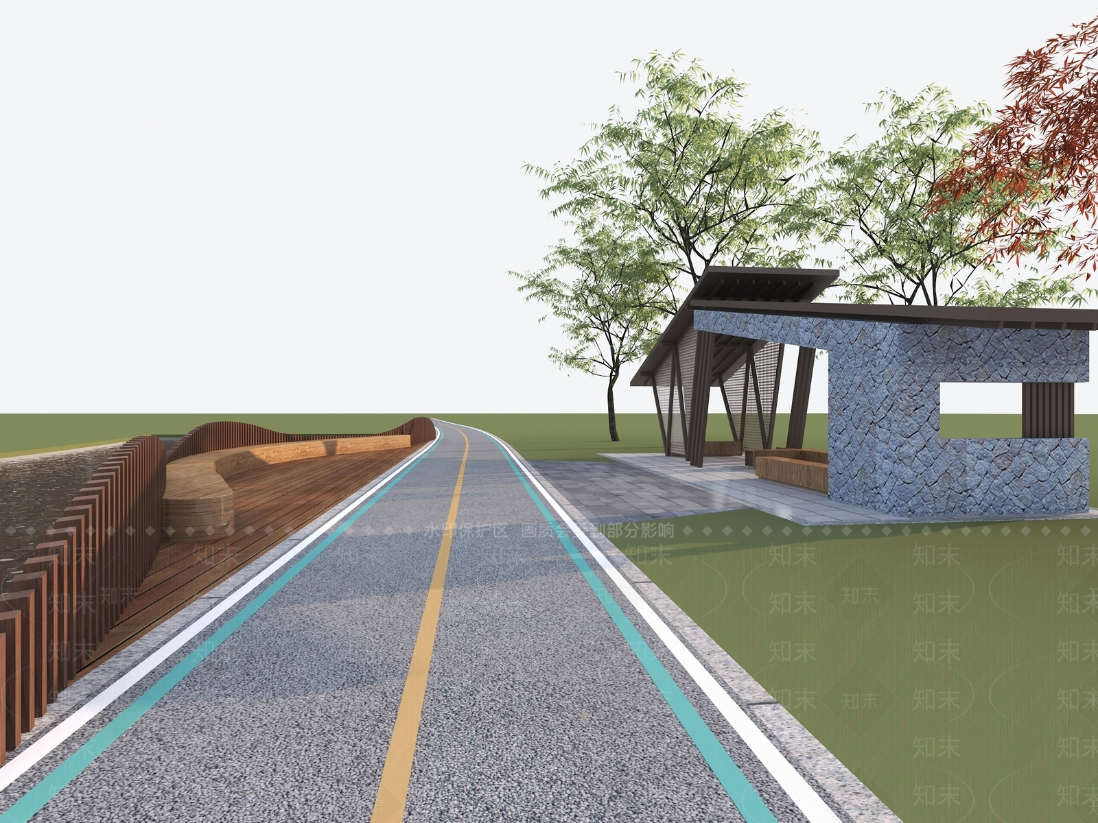 新中式景观驿站3D模型下载【ID:1235342201】