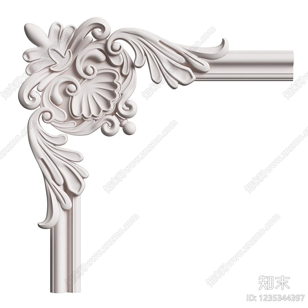 欧式雕花3D模型下载【ID:1235344397】