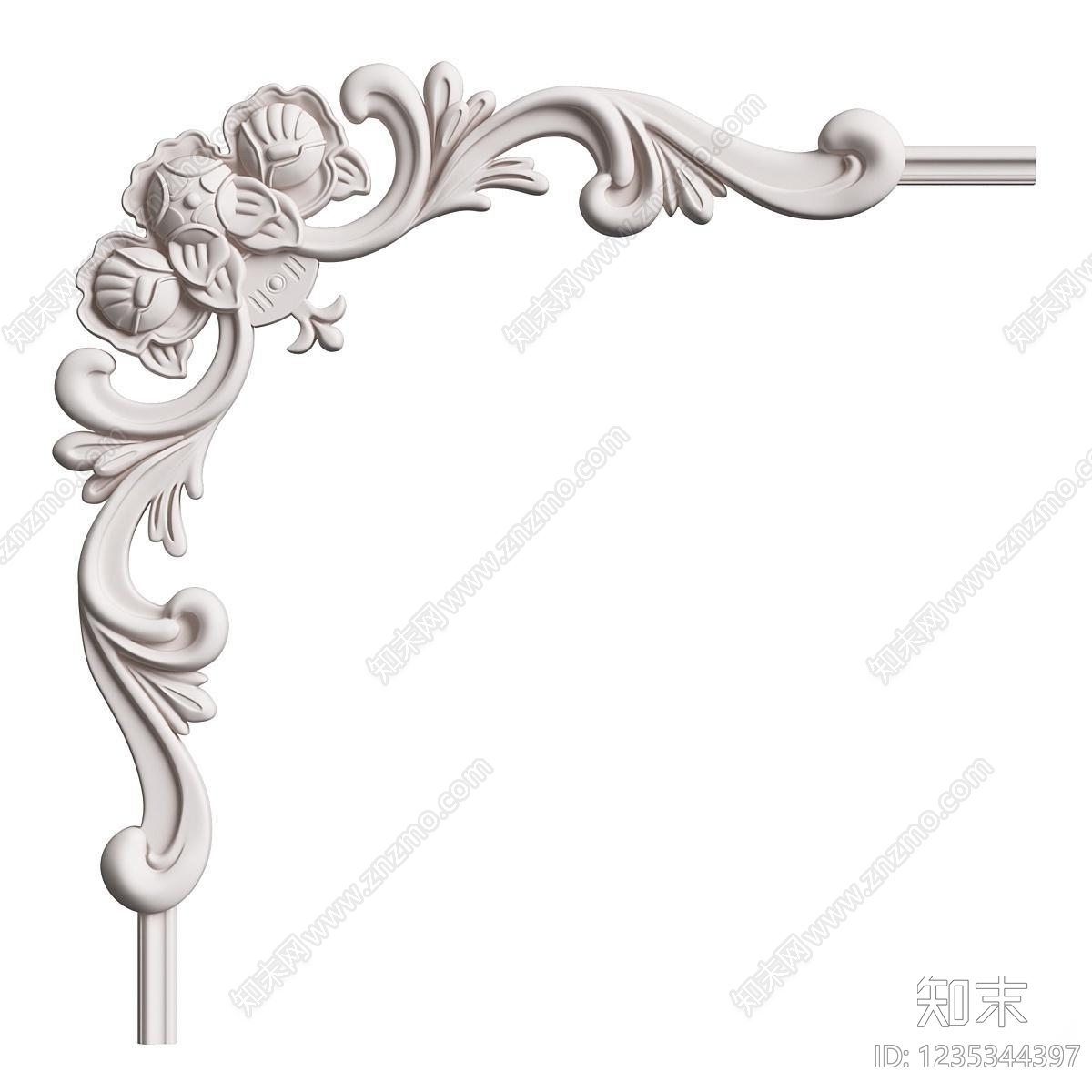 欧式雕花3D模型下载【ID:1235344397】