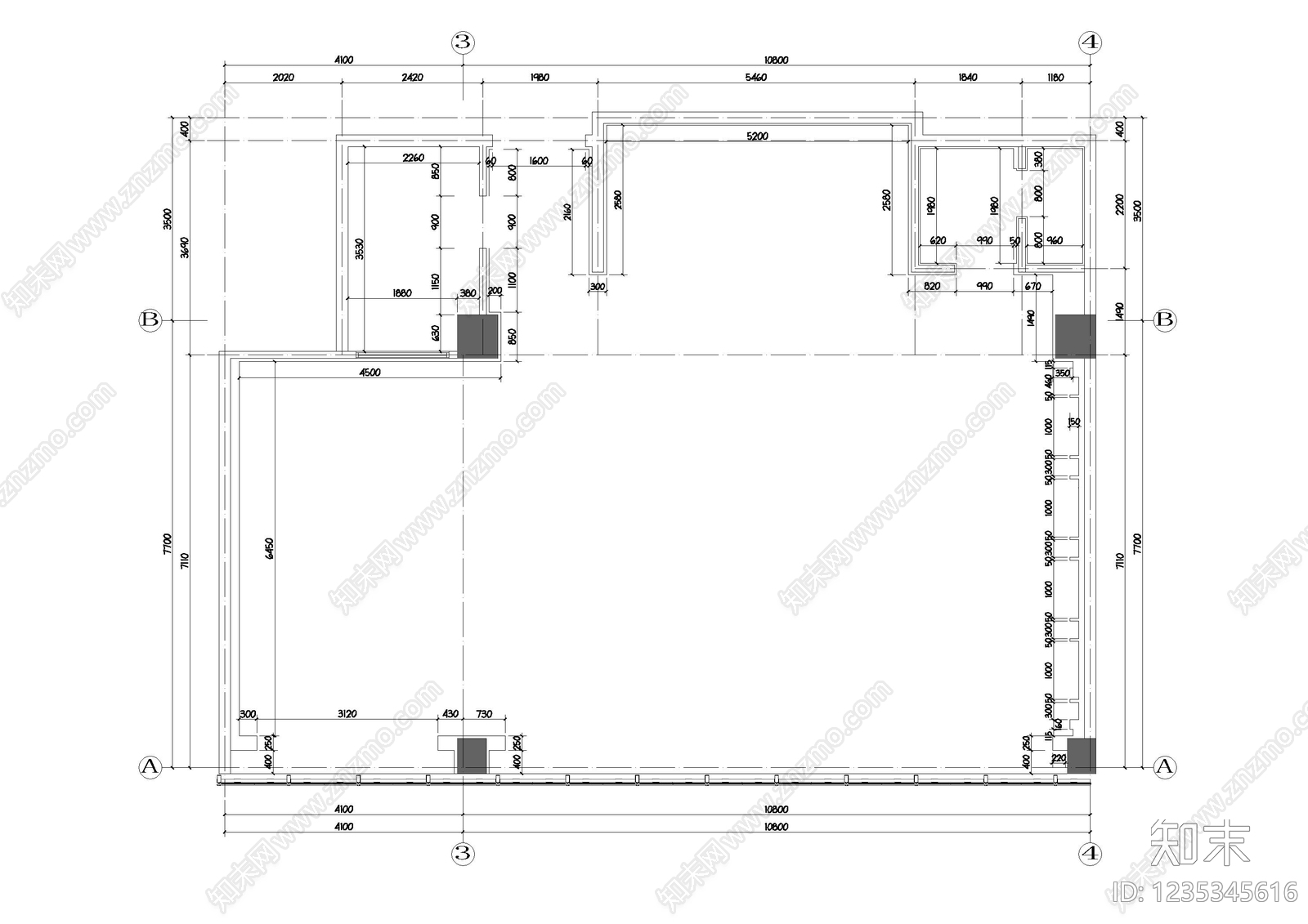 影音室cad施工图下载【ID:1235345616】