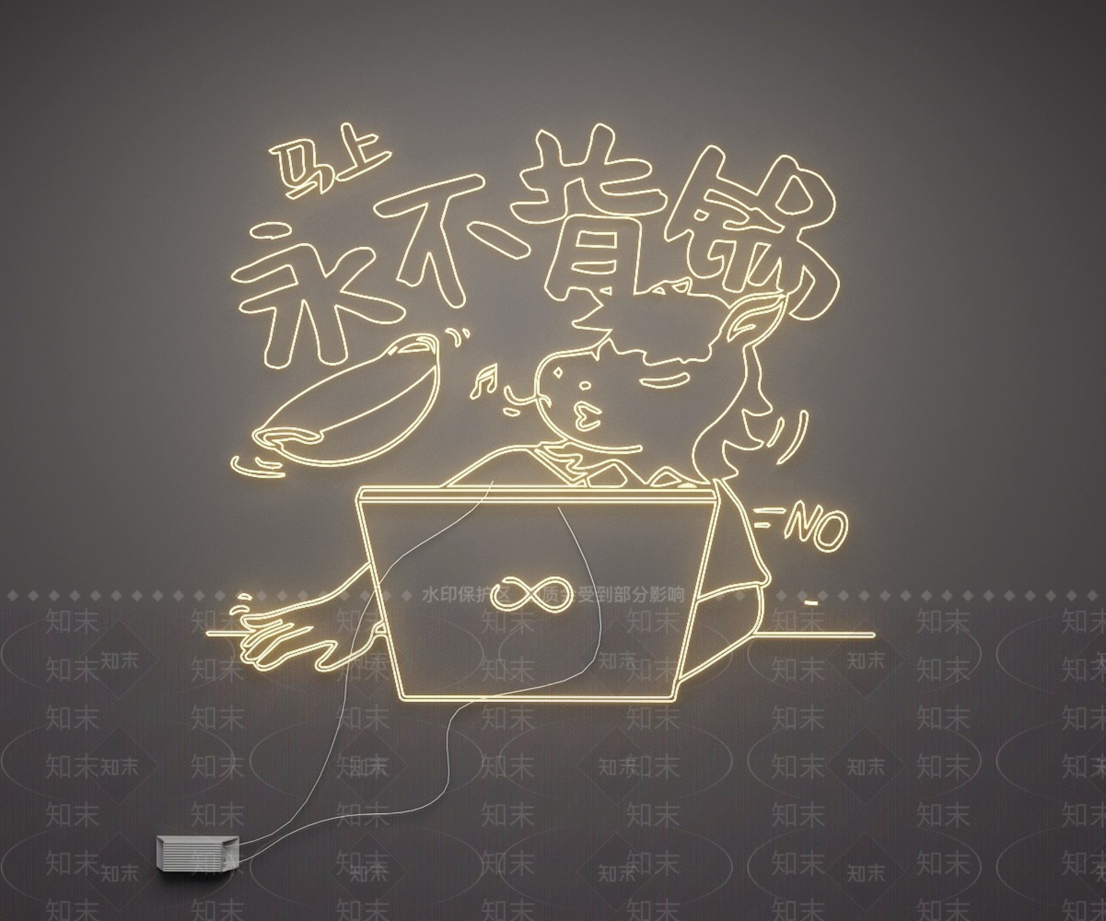 霓虹灯SU模型下载【ID:1235348452】