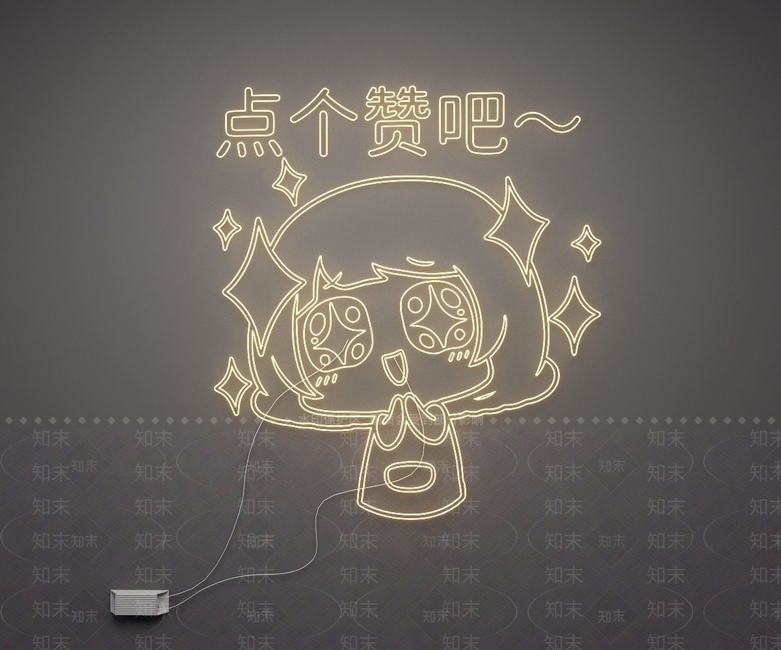 赛博朋克风霓虹灯SU模型下载【ID:1235349298】