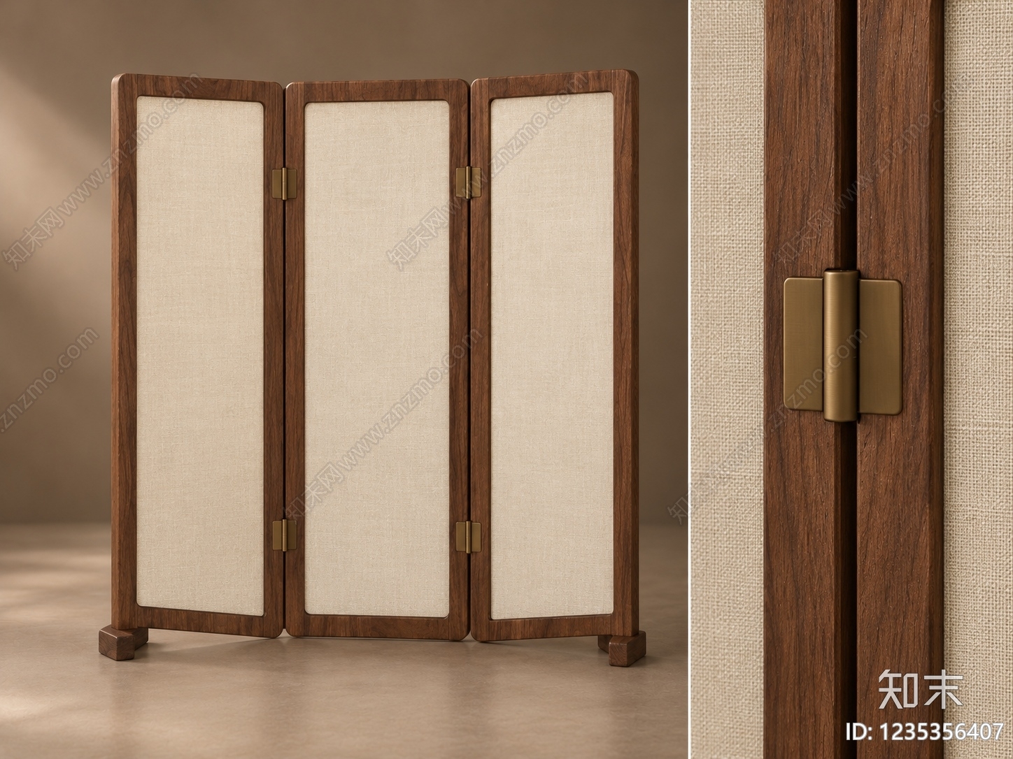 中古风屏风SU模型下载【ID:1235356407】