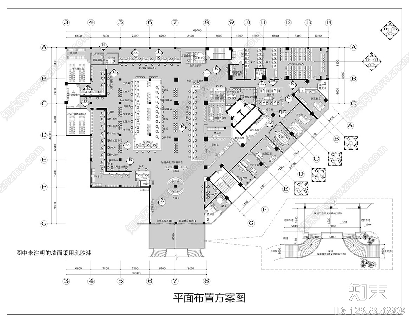 市政单位cad施工图下载【ID:1235356809】