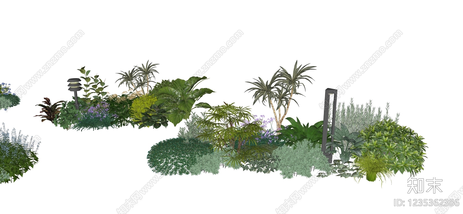 现代主义花境SU模型下载【ID:1235362386】