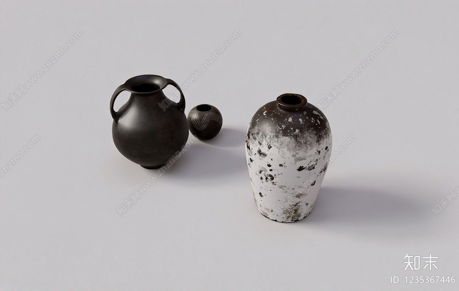 侘寂摆件组合SU模型下载【ID:1235367446】